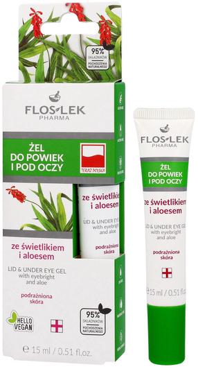 Silmaümbrusgeel Floslek Eyebright and Aloe, 15 ml