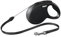 Automatinis pavadėlis Flexi New Classic Cord, juoda sp., S 8m