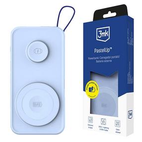 Nešiojamas įkroviklis (Power bank) 3MK Pastelup, 10000 mAh, 22.5 W, mėlyna sp.