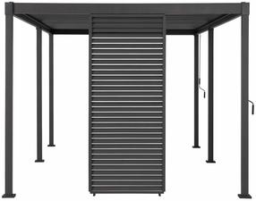 Žalūziju siena lapenei Home4you Mirador-80/88, 95,5 x 223,5 cm, tumši pelēka krās.
