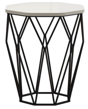 Журнальный столик Kalune Design Sofya, черный цв./кремовый цв., 46 см x 46 см x 57 см