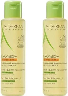 Kūno prausimosi aliejus A-Derma Exomega Control, 1000 ml, 2 vnt.