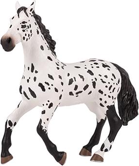 Rotaļlietu figūriņa Russell Black Appaloosa Horse 51539, 13 cm, balta krās./melna krās.