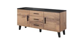 Kumode Cama Meble Lotta 2D3S, melns krās./koka krās., 69 cm x 45 cm x 150 cm