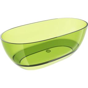 Vonia, laisvai pastatoma Mexen Pure, 170 cm x 80 cm x 58 cm, ovalas, lime transparent sp.
