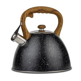 Tējkanna ar svilpi Nava Nature, 3 l, melna krās.