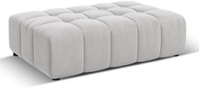 Pufas Micadoni Home Jennifer Velvet, šviesiai pilka sp., 102 cm x 80 cm x 40 cm