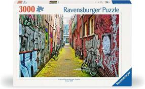 Dėlionė Ravensburger Street Art In Amsterdam, 80 cm x 121 cm, 3000 vnt., įvairių spalvų