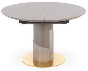 Stalas išskleidžiamas Muscat, aukso sp./pilka sp./šviesiai pilka sp., 120 - 160 cm x 120 cm x 76 cm
