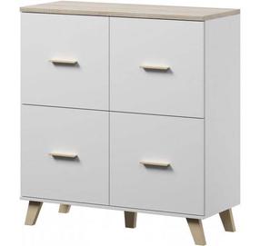Kumode Cama Meble Lotta 110 4D, ozola krās., 119 cm x 45 cm x 110 cm
