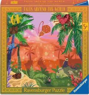 Puzle Ravensburger African Fairy Tales, 22.2 cm x 22.2 cm, 64 gab., daudzkrāsaina