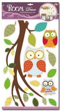 Dekoratyvinis lipdukas Marko Owls, 50 cm x 32 cm
