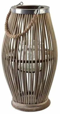 Žibintas Mondex Lucie, stiklas/mediena/metalas, Ø 22 cm, 40 cm, ruda sp.