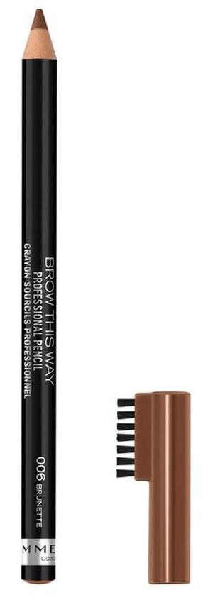 Antakių pieštukas Rimmel London Brow This Way, 1.4 g, ruda sp. 006 brunette
