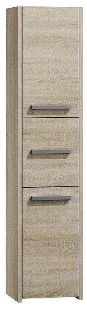 Laisvai pastatoma vonios spinta S43, ąžuolo sp./smėlio sp., 30 cm x 40 cm x 170 cm