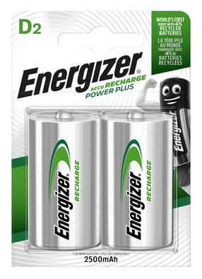 Įkraunamas elementas Energizer, D, 2500 mAh, 2 vnt.