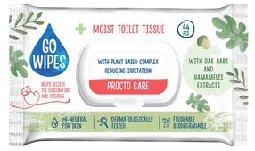 Tualetinis popierius Go Wipes Procto Care, drėgnas, 1 sl