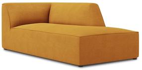 Sofa Micadoni Home Ruby Structured Fabric Chaise Longue, geltona sp., dešininė, 181 x 93 cm x 69 cm