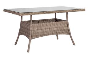 Lauko stalas Home4you Toscana, smėlio sp., 140 cm x 80 cm x 73 cm