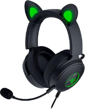 Vadu spēļu austiņas Razer Kraken Kitty V2 Pro, melna krās.