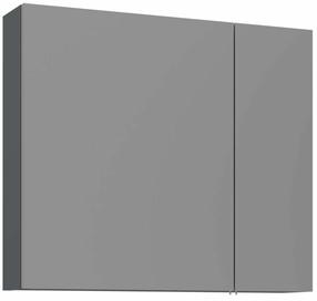 Pakabinama vonios spintelė su veidrodžiu Kalune Design Bari, matinė antracito sp., 16 cm x 75 cm x 66 cm