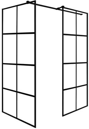 Dušo sienelė Besco Excea EXC-129-190B, 120 cm x 190 cm x 90 cm, skaidri sp./juoda sp./skaidrus