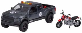 Automašīnu komplekti Toystar Pickups & Motorcycle, sarkana krās./pelēka krās.