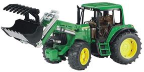  Игрушечный трактор Bruder John Deere 6920 With Frontloader 980261, 1:16, зеленый цв.