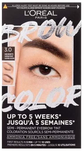 Antakių dažymo rinkinys L’Oréal Paris Brow Color, 15 ml, dark brunette sp. 3
