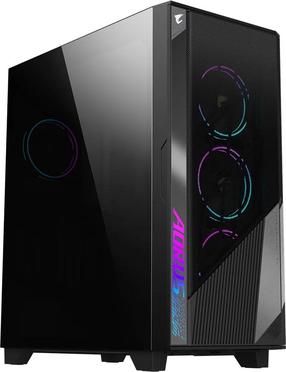 Datora korpuss Gigabyte Aorus C500 GLASS, melna krās.