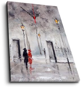 Часы - картинка Wallity Canvas YYCS-1, красный цв./серый цв., 70 см x 45 см