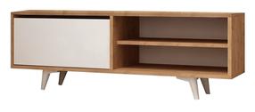ТВ стол Kalune Design Maku, дубовый цв./белый цв., 120 см x 35 см x 47 см