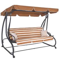 Lauko sūpynės Springos GS0023, grafito sp./kreminė sp./ruda sp., 100 cm x 230 cm x 162 cm