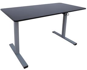 Kompiuterio stalas reguliuojamo aukščio Home4you Ergo Optimal K187012, 120 cm x 60 cm, 71 - 116 cm, juoda sp./pilka sp.
