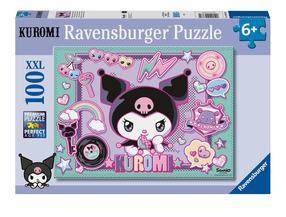 Puzle Ravensburger Kuromi 12004333, 23.1 cm x 33.5 cm, 100 gab., daudzkrāsaina