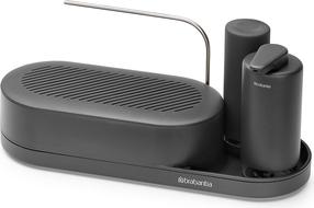 Kriauklės organizatorius - dėklas Brabantia SinkStyle Mineral Infinite Grey, 35 cm x 13 cm x 16 cm, plastikas/plienas, pilka sp.