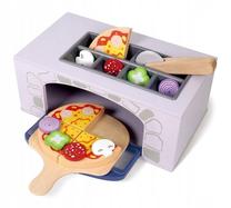Žaislinė buitinė technika, picerija EcoToys, balta sp./pilka sp.
