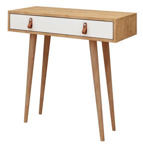 Консольный стол Kalune Design Dokka, дубовый цв./белый цв., 80 см x 30 см x 87.6 см