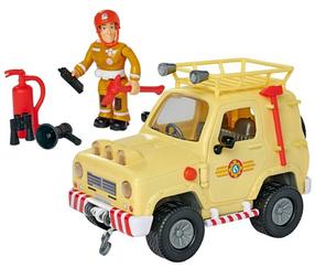 Transportlīdzeklis ar figūriņu Simba Fireman Sam Mountain 4x4 109252511038, dzeltena krās./daudzkrāsaina
