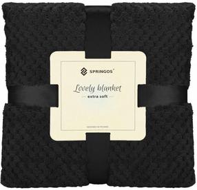 Pledas Springos Lovely Blankets Extra Soft, juoda sp., 150 cm x 200 cm