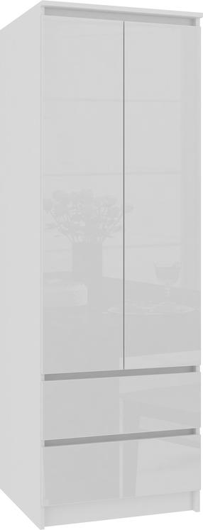 Riidekapp Akord Furniture Factory Star K60, valge v., 60 cm x 51.5 cm x 180 cm
