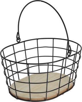 Grozs H & S COLLECTION, metāls, 25 cm x 22.3 cm, melna krās.