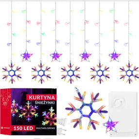 LED lempučių užuolaida Springos CL4137 150 Led, 2.5 m, įvairių spalvų, 150 LED
