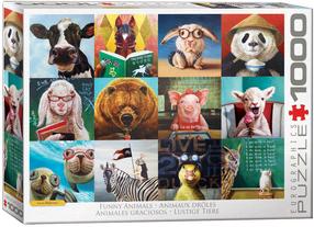 Dėlionė Eurographics Funny Animals, 67.6 cm x 48.9 cm, 1000 vnt., įvairių spalvų