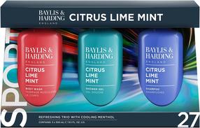 Kūno priežiūros rinkinys vyrams Baylis & Harding Refreshing Trio Citrus, Lime & Mint, 3 vnt.