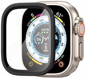 Aizsargstikls Spigen, ALM Glas.Tr Slim Pro Apple Watch Ultra (49mm), caurspīdīga krās./melna krās.