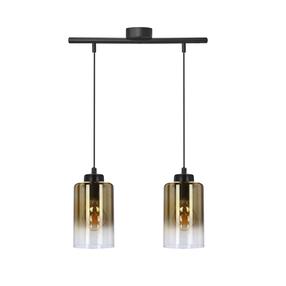 Valgusti rippuv Candellux Lighting Aspra, E27, 2 x 60 W, merevaigu-kollane v. / must v., 10 x 15 cm