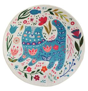 Paklājs Conceptum Hypnose Blue Cats 882CHL1618, daudzkrāsaina, 100 cm x 100 cm