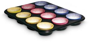 Kēksu forma Guardini Gardenia 12 Muffins, melna krās., 27 cm x 35 cm