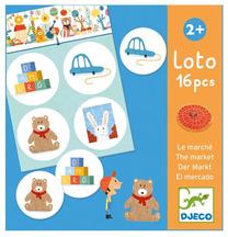 Stalo žaidimai Djeco The Market Loto, 16 vnt.